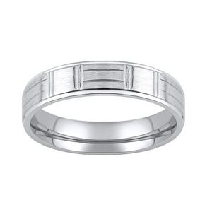 Silvego L´AMOUR snubný oceľový prsteň 5mm RRC0471