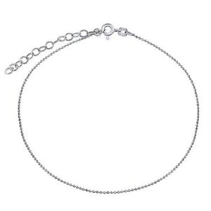 Silvego Strieborná guličková retiazka na nohu diamond cut 1 mm TTBMBKD380A-22 cm