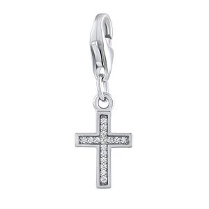 Silvego Strieborný prívesok krížik Abrid s Brilliance Zirconia MW02208P