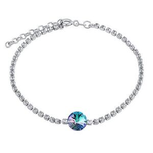 Silvego Strieborný náramok Clowie so zirkónmi a Swarovski® Crystals Vitrail Light SILVEGOB60602BSWVL