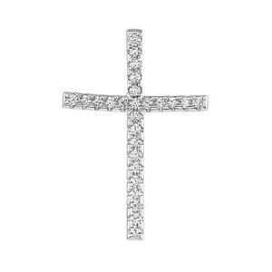 Silvego Strieborný prívesok krížik Arbatel s čírymi Brilliance Zirconia MW11618P