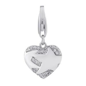 Silvego Strieborný prívesok srdca Fanny s Brilliance Zirconia MW14082P
