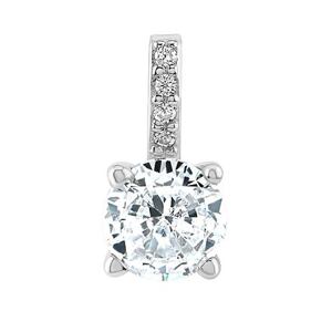Silvego Strieborný prívesok s čírym Brilliance Zirconia 7mm LPS1274PW