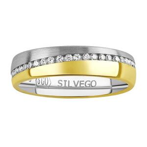 Silvego Snubný strieborný prsteň Glowie pozlátený žltým zlatom s Brilliance Zirconia SHG1089RWGP