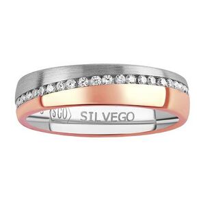 Silvego Snubný strieborný prsteň Glowie pozlátený ružovým zlatom s Brilliance Zirconia SHG1089RWRGP