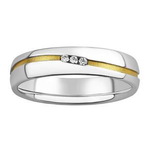 Silvego Snubný strieborný prsteň Sunny pozlátený žltým zlatom s Brilliance Zirconia SHG8709RWGP
