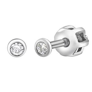 Silvego Strieborné náušnice kôstky Jenis s Brilliance Zirconia 2 mm SILVEGOB70602SBDW