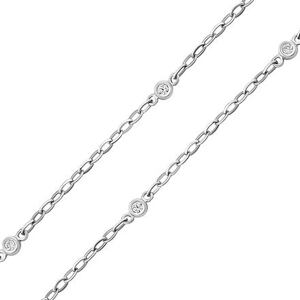 Silvego Strieborný náhrdelník Mary s čírymi Brilliance Zirconia ZT196751N