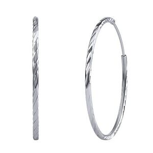 Silvego Strieborné náušnice kruhy Mina brúsené 20 mm JJJ0002E20