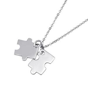 Silvego Strieborný náhrdelník s príveskami puzzle DCC1605007N
