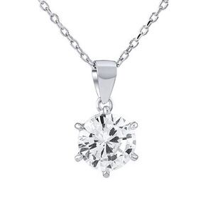 Silvego Luxusný strieborný náhrdelník VIVIANA s čírym Brilliance Zirconia LPS1448NW