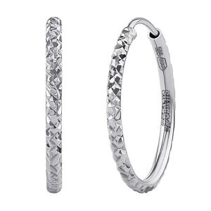 Silvego Zlaté náušnice kruhy Dita z bieleho zlata - 18 mm FAB004E19GW