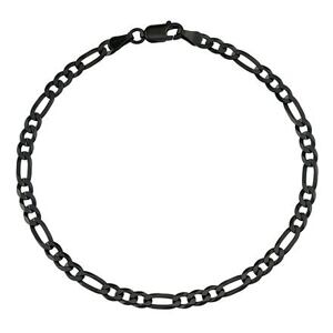 Silvego Strieborný náramok FIGARO 4 mm - černený, ruthenium TTT50FIGBB