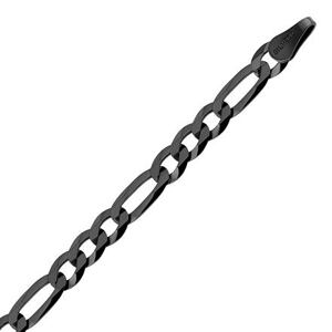 Silvego Strieborný náhrdelník FIGARO 4 mm - čierny, ruthenium TTT50FIGNB