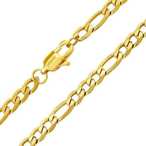 Silvego Pozlátený náhrdelník Figaro z chirurgickej ocele 4,5 mm KMM237457