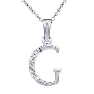 Silvego Strieborný náhrdelník s príveskom písmena G s Brilliance Zirconia ZT191003NG