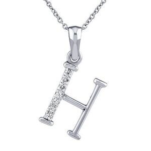 Silvego Strieborný náhrdelník s príveskom písmena H s Brilliance Zirconia ZT191003NH