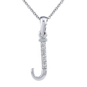 Silvego Strieborný náhrdelník s príveskom písmena J s Brilliance Zirconia ZT191003NJ