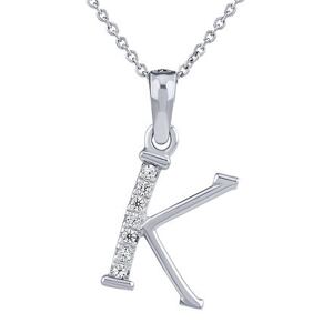 Silvego Strieborný náhrdelník s príveskom písmena K s Brilliance Zirconia ZT191003NK