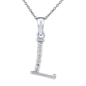 Silvego Strieborný náhrdelník s príveskom písmena L s Brilliance Zirconia ZT191003NL
