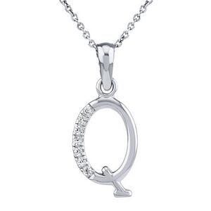 Silvego Strieborný náhrdelník s príveskom písmena Q s Brilliance Zirconia ZT191003NQ
