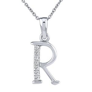 Silvego Strieborný náhrdelník s príveskom písmena R s Brilliance Zirconia ZT191003NR
