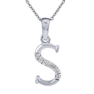 Silvego Strieborný náhrdelník s príveskom písmena S s Brilliance Zirconia ZT191003NS