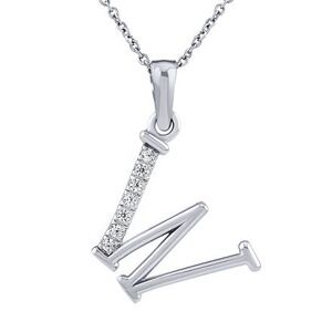 Silvego Strieborný náhrdelník s príveskom písmena W s Brilliance Zirconia ZT191003NW