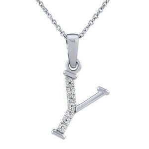 Silvego Strieborný náhrdelník s príveskom písmena Y s Brilliance Zirconia ZT191003NY