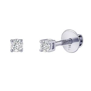 Silvego Diamantové náušnice (0,1 ct) Luisa v bielom zlate dámske aj detské DNN1117EGWD