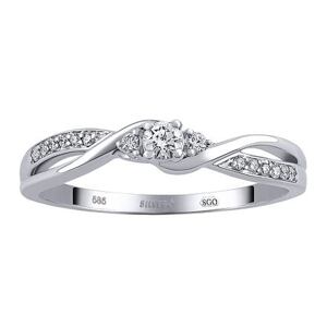 Silvego Diamantový prsteň (0,19 ct) Ellen z bieleho zlata DNN1100RGWD