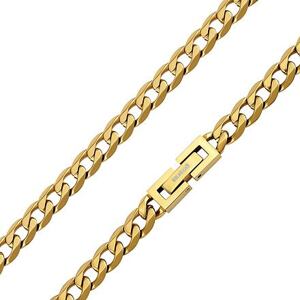 Silvego Pánsky náhrdelník CURB PANCR z chirurgickej ocele 6 mm pozlátený 14k zlatom KMM249699NGP