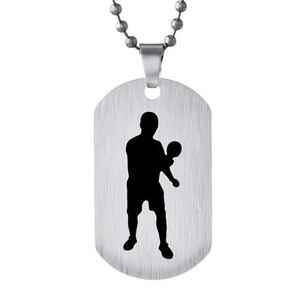 Silvego Oceľový prívesok PingPong- vrátane retiazky 60 cm RRC0884-ST