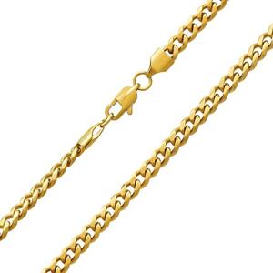 Silvego Pánsky náhrdelník CURB z chirurgickej ocele pozlátený 18K zlatom - 5mm RRCN0132GP
