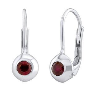 Silvego Strieborné náušnice Lorell s červenými Brilliance Zirconia SILVEGOB31442KLR
