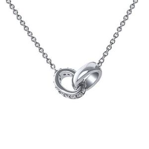 Silvego Diamantový náhrdelník (0,08ct) Annamarie (Together Forever) z bieleho zlata DNN3291NGWD