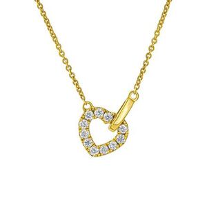 Silvego Diamantový náhrdelník (0,16 ct) srdce Marylin zo žltého zlata DNN39845NGYD