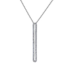 Silvego Diamantový náhrdelník (0,19 ct) tyčka Ciri v bielom zlate DNN3877NGWD