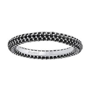 Silvego Strieborný prsteň Cleolynd s čiernymi Brilliance Zirconia JJJ1401RB