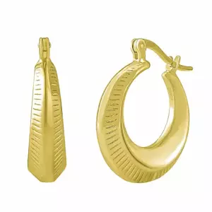 Silvego Strieborné náušnice kruhy Thelma 20 mm pozlátené žltým 18kt zlatom JJJ0053EGP