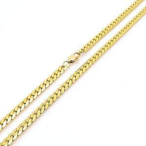 Silvego Náhrdelník z chirurgickej ocele Curb Pancr pozlátený 18kt žltým zlatom - 4 mm KMM235080NGP
