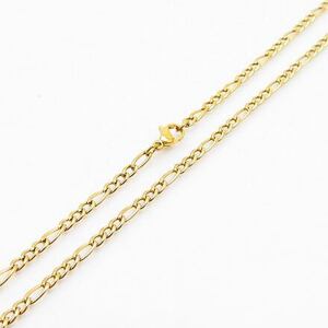 Silvego Náhrdelník z chirurgickej ocele Figaro pozlátený 18kt žltým zlatom - 3 mm KMM237721NGP