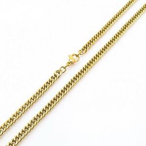 Silvego Náhrdelník z chirurgickej ocele Curb Pancr pozlátený 18kt žltým zlatom - 3,5 mm KMM250636NGP