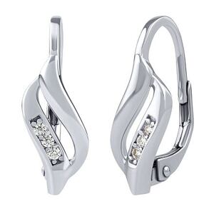 Silvego Strieborné náušnice AVRIL so Swarovski® Zirconia SILVEGOB31738S