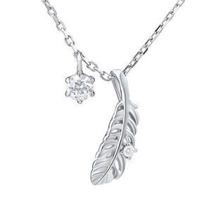 Silvego Strieborný náhrdelník s pierkom so Swarovski® Zirconia MW11173S