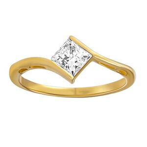 Silvego Zlatý prsteň Imogen s Brilliance Zirconia zo žltého 14kt zlata FNNNP50RGY