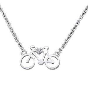 Silvego Strieborný náhrdelník bicykel MWN10983A