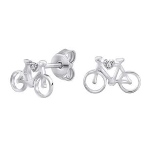 Silvego Strieborné náušnice bicykel MW14247
