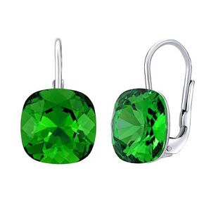 Silvego Strieborné náušnice so Swarovski® Crystals square 10 mm SILVEGOVSW082