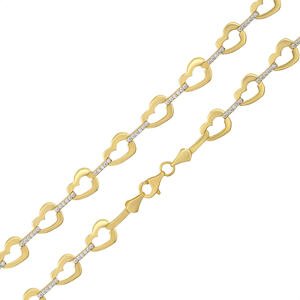 Silvego Zlatý náramok Amavell zo žltého zlata a Brilliance Zirconia - 7,3 mm FNN1933BGYW